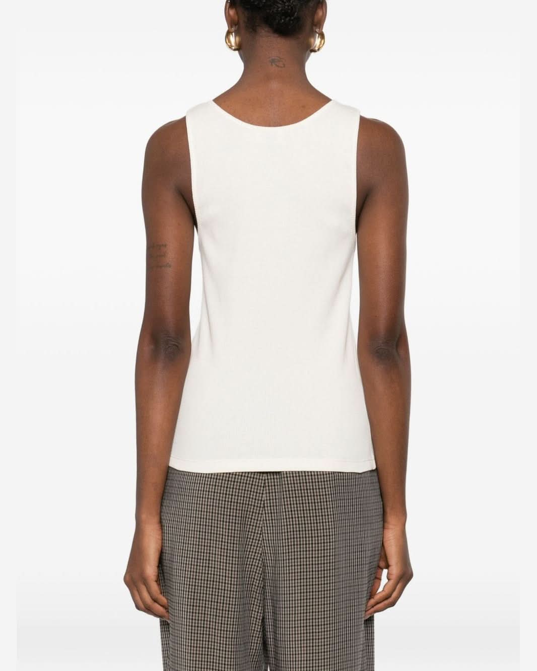 Saint Laurent White Top Topwear