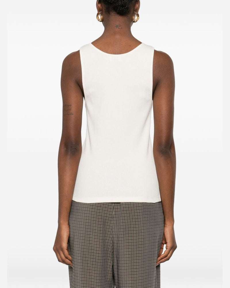 Saint Laurent White Top Topwear
