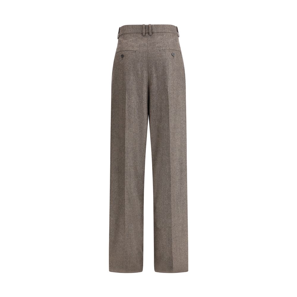 Saint Laurent Wool Herringbone Pattern Wide Leg Pant Glam Steals
