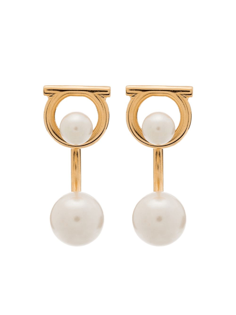 Salvatore Ferragamo Golden Earrings