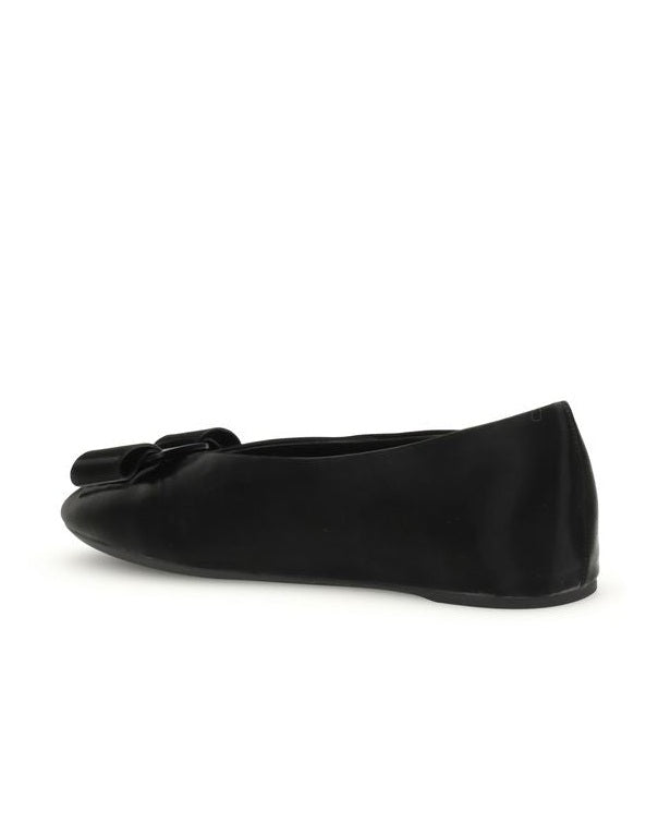 Salvatore Ferragamo Black Calf Leather Bos Taurus Ballet Flats Glam Steals