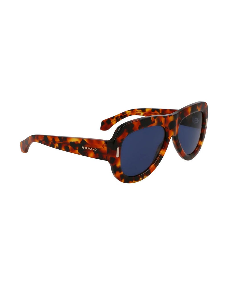 Salvatore Ferragamo Brown Acetate Sunglasses Sunglasses