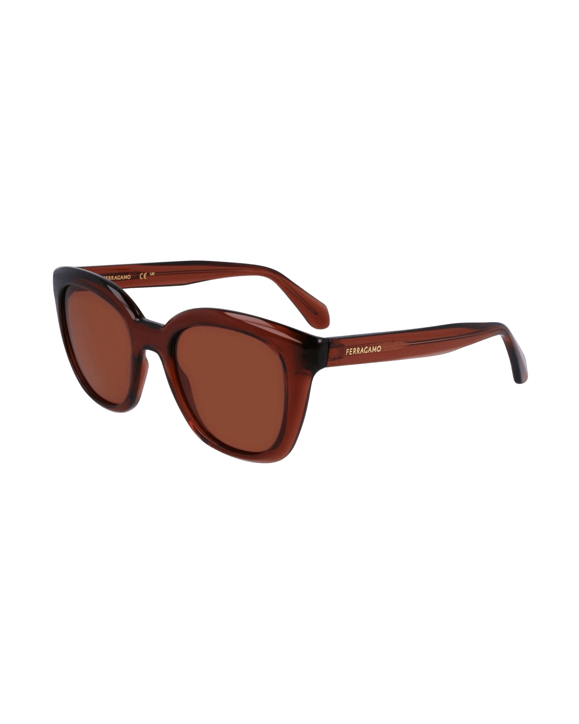 Salvatore Ferragamo Brown Injected Sunglasses Glam Steals