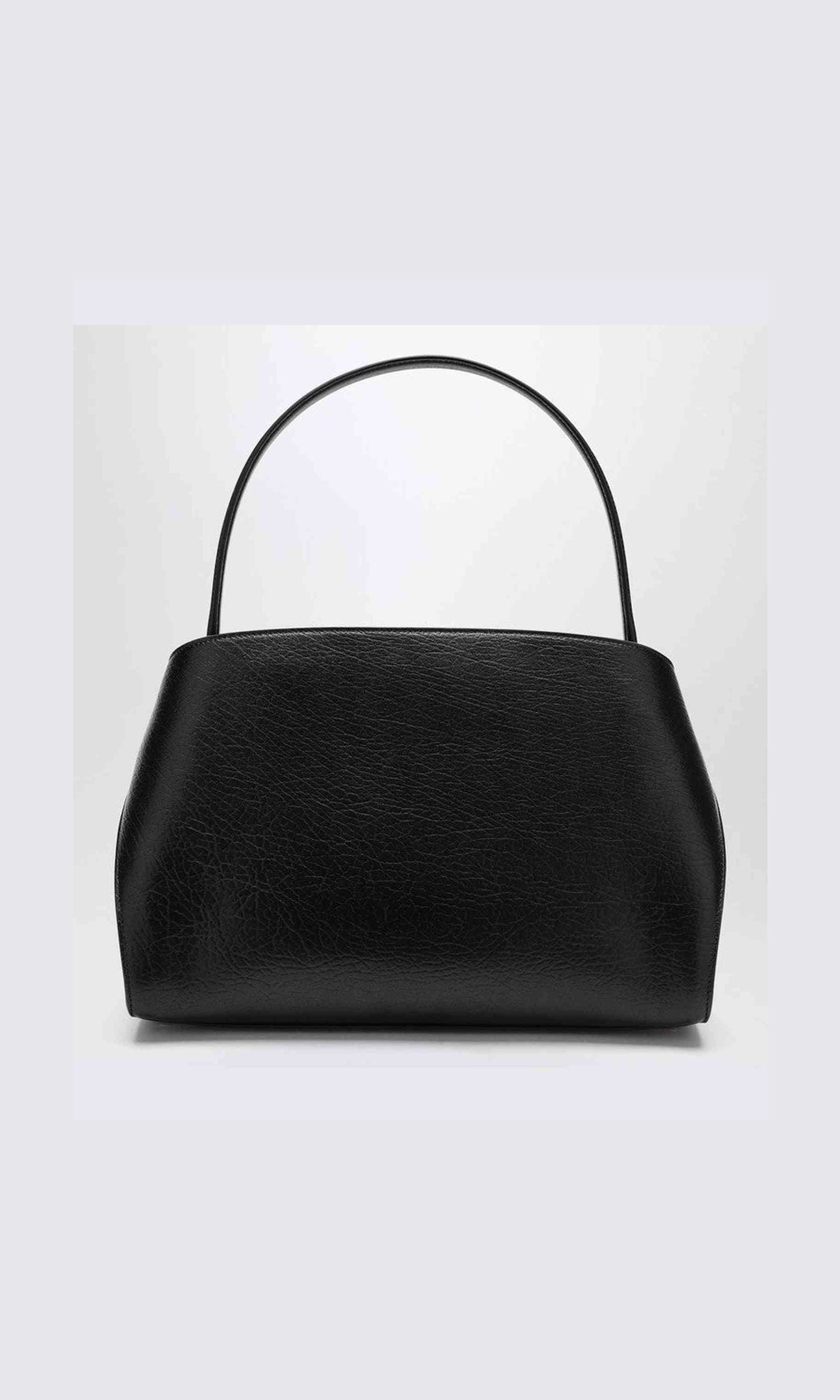 Salvatore Ferragamo Brown Leather Black/ Hug M Handbag Glam Steals