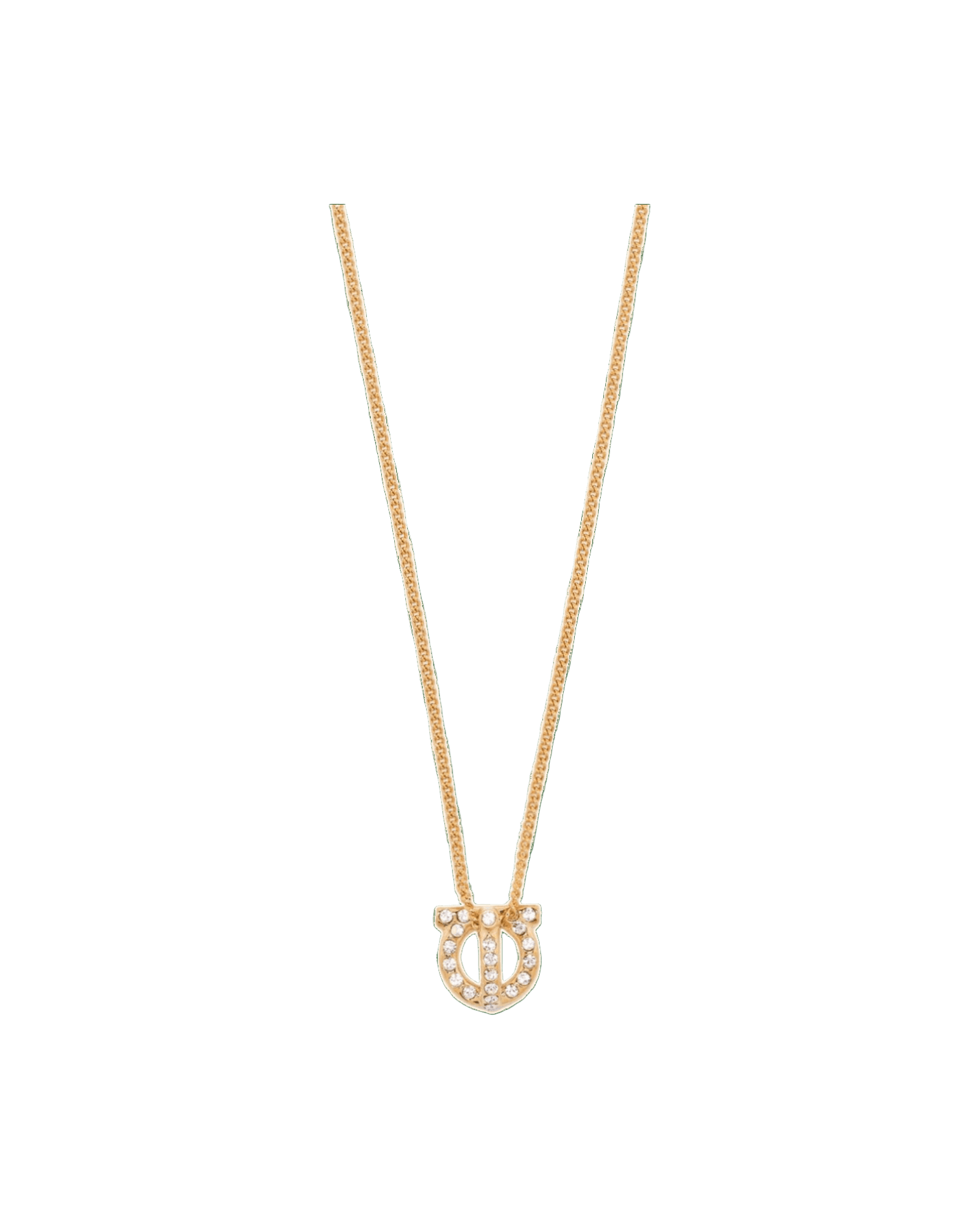 Salvatore Ferragamo Gancini Necklace With Strass Glam Steals