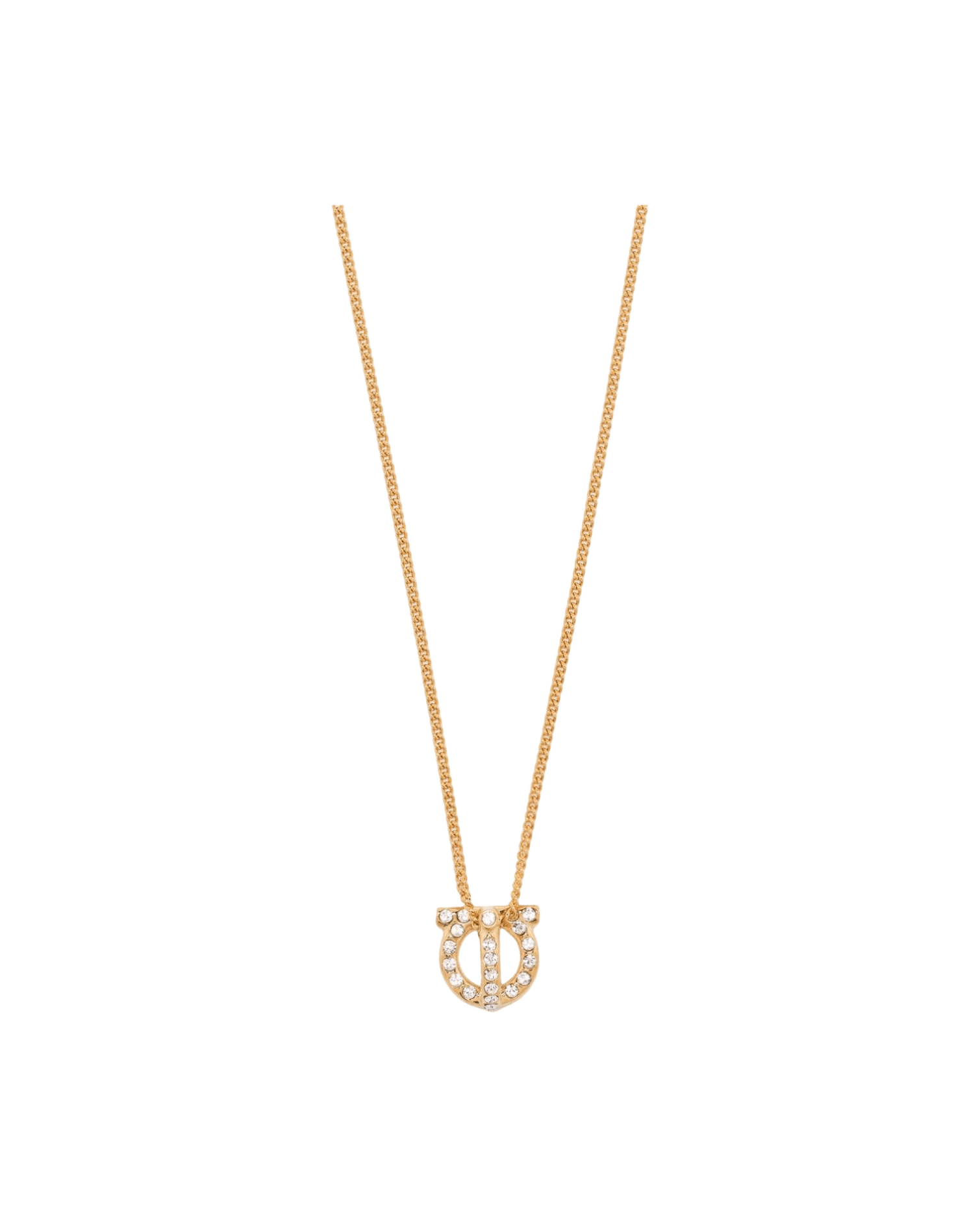 Salvatore Ferragamo Gancini Necklace With Strass Glam Steals