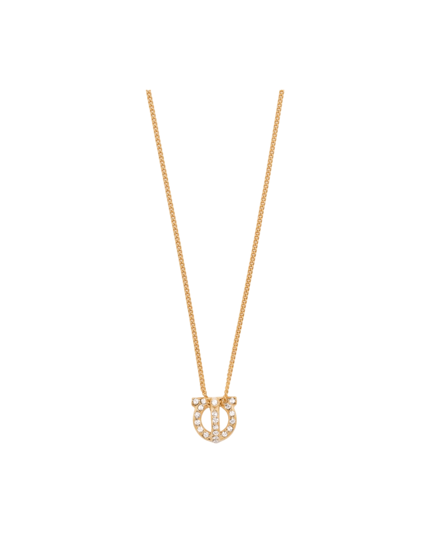 Salvatore Ferragamo Gancini Necklace With Strass Glam Steals