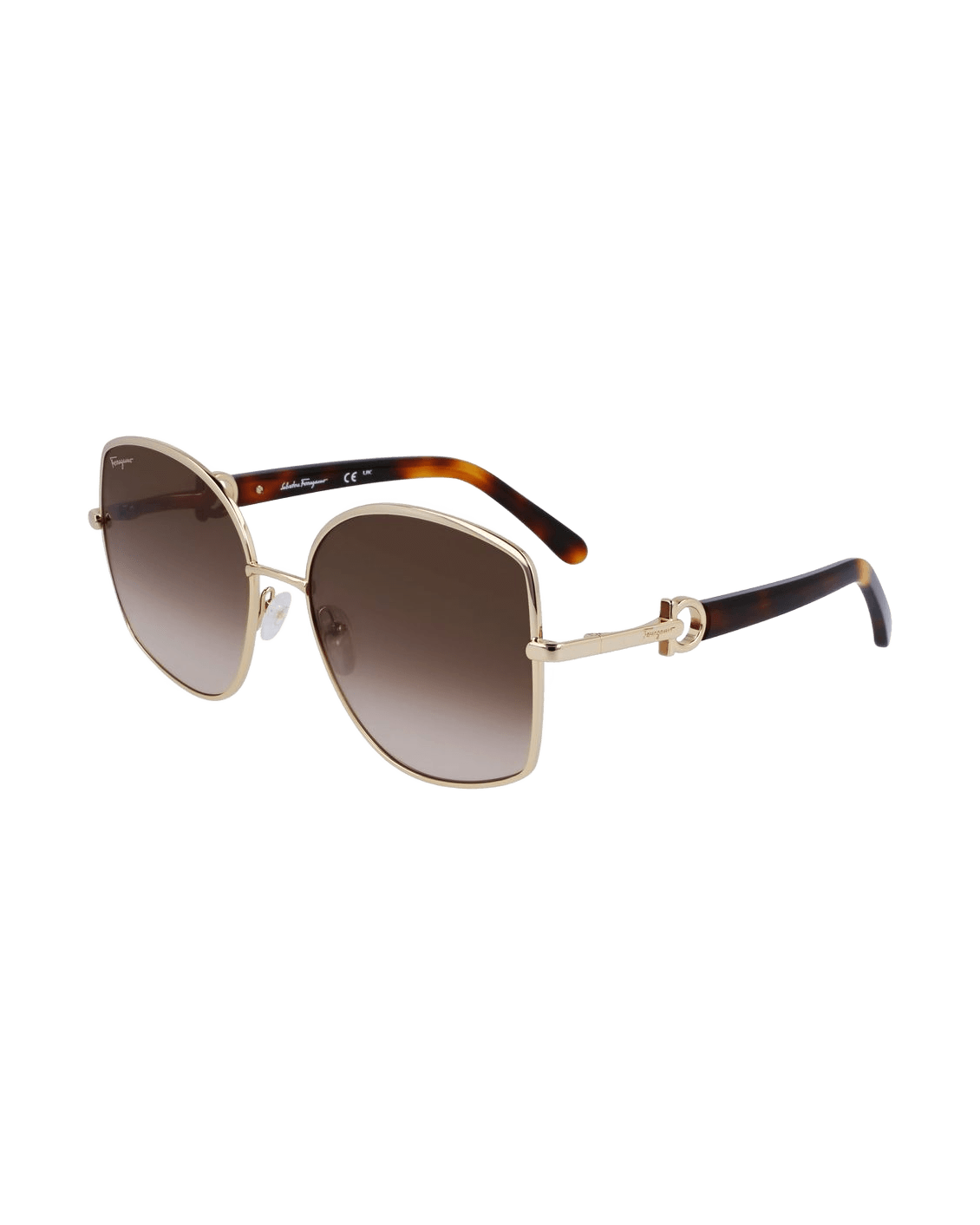 Salvatore Ferragamo Gold Metal Sunglasses Glam Steals