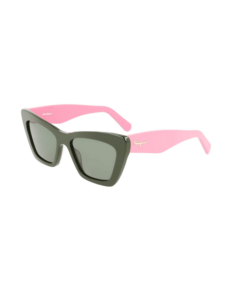 Salvatore Ferragamo Green Acetate Sunglasses Sunglasses