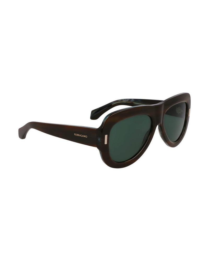 Salvatore Ferragamo Green Acetate Sunglasses Sunglasses