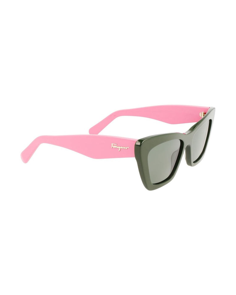 Salvatore Ferragamo Green Acetate Sunglasses Sunglasses