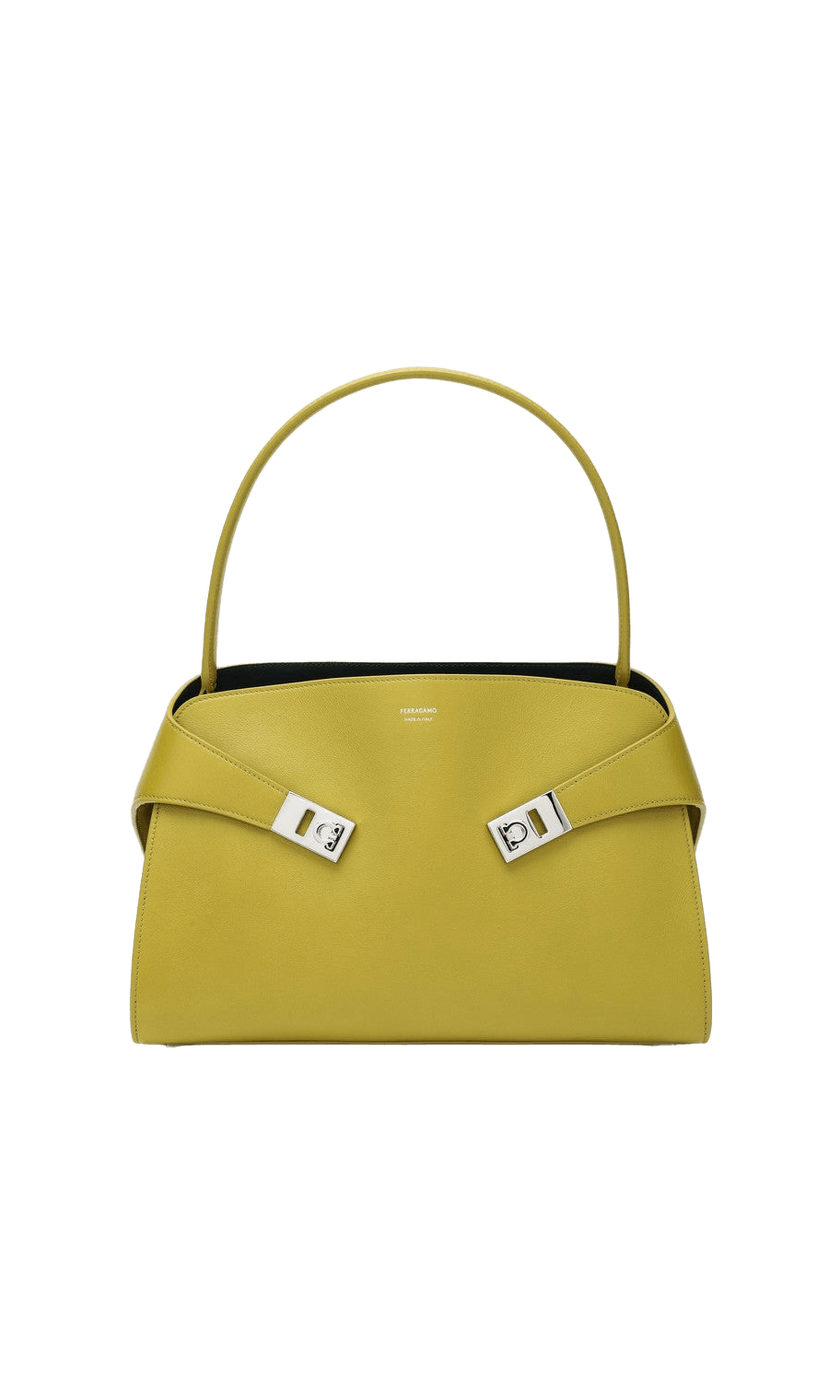 Salvatore Ferragamo Hug Soft M Bag In Lime/Moss Glam Steals