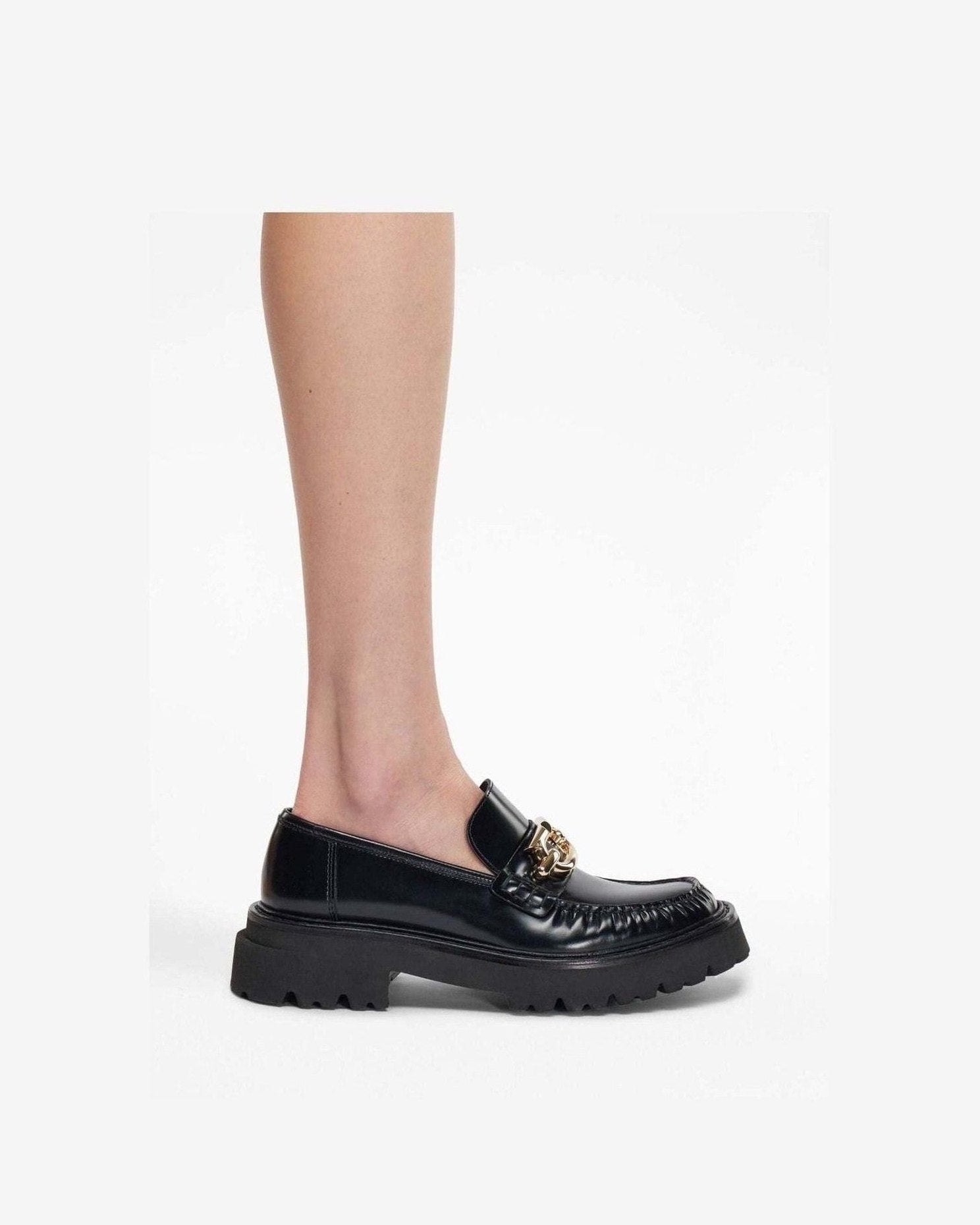 Salvatore Ferragamo Leather Gancini Buckle Loafers Glam Steals