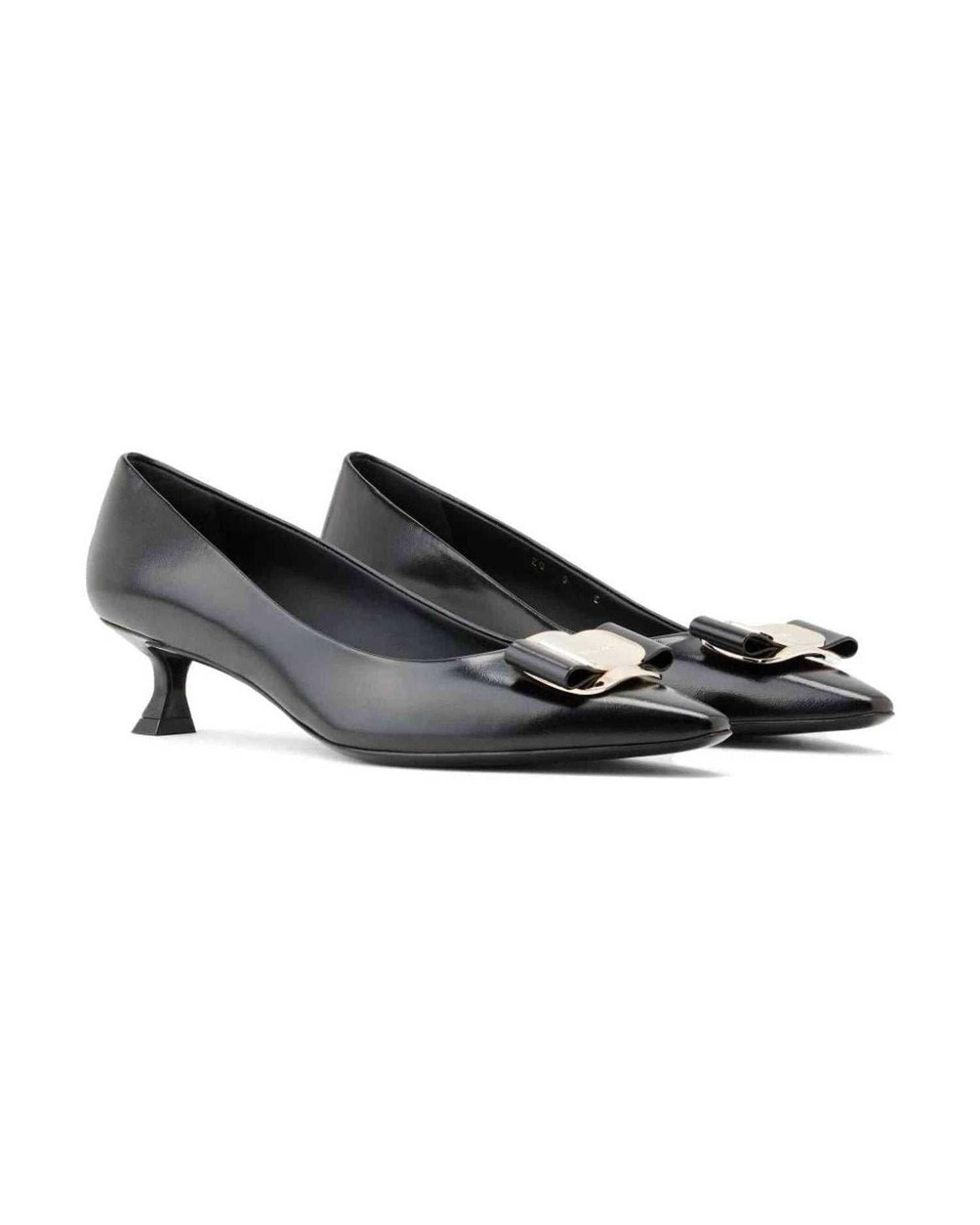 Salvatore Ferragamo Leather New Vara Pumps Glam Steals