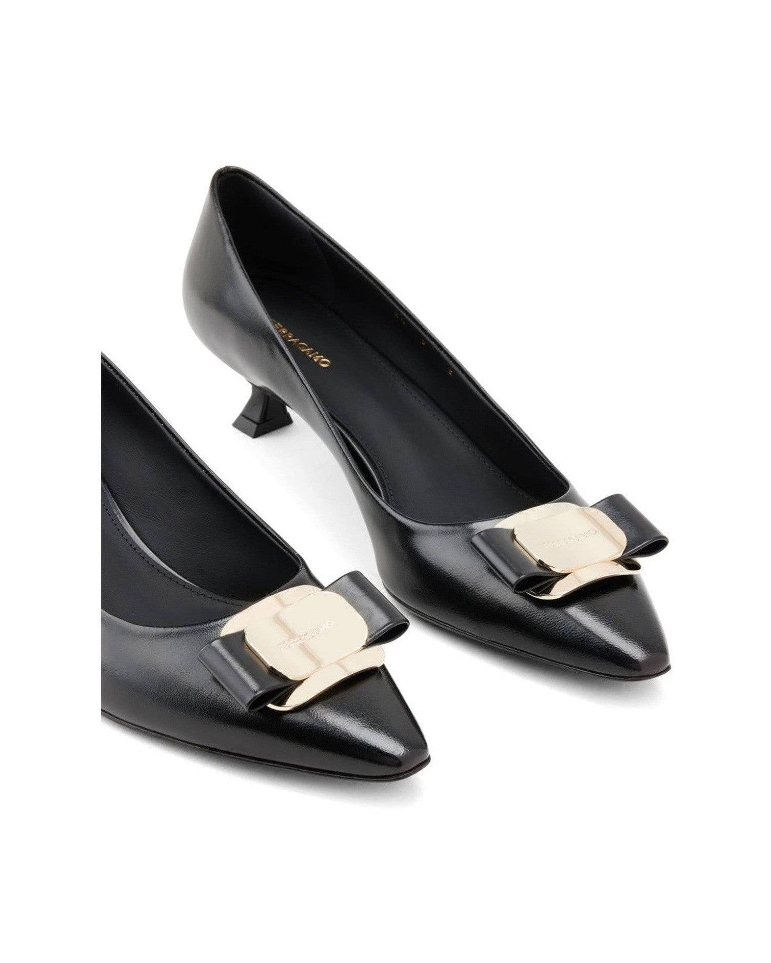 Salvatore Ferragamo Leather New Vara Pumps Glam Steals