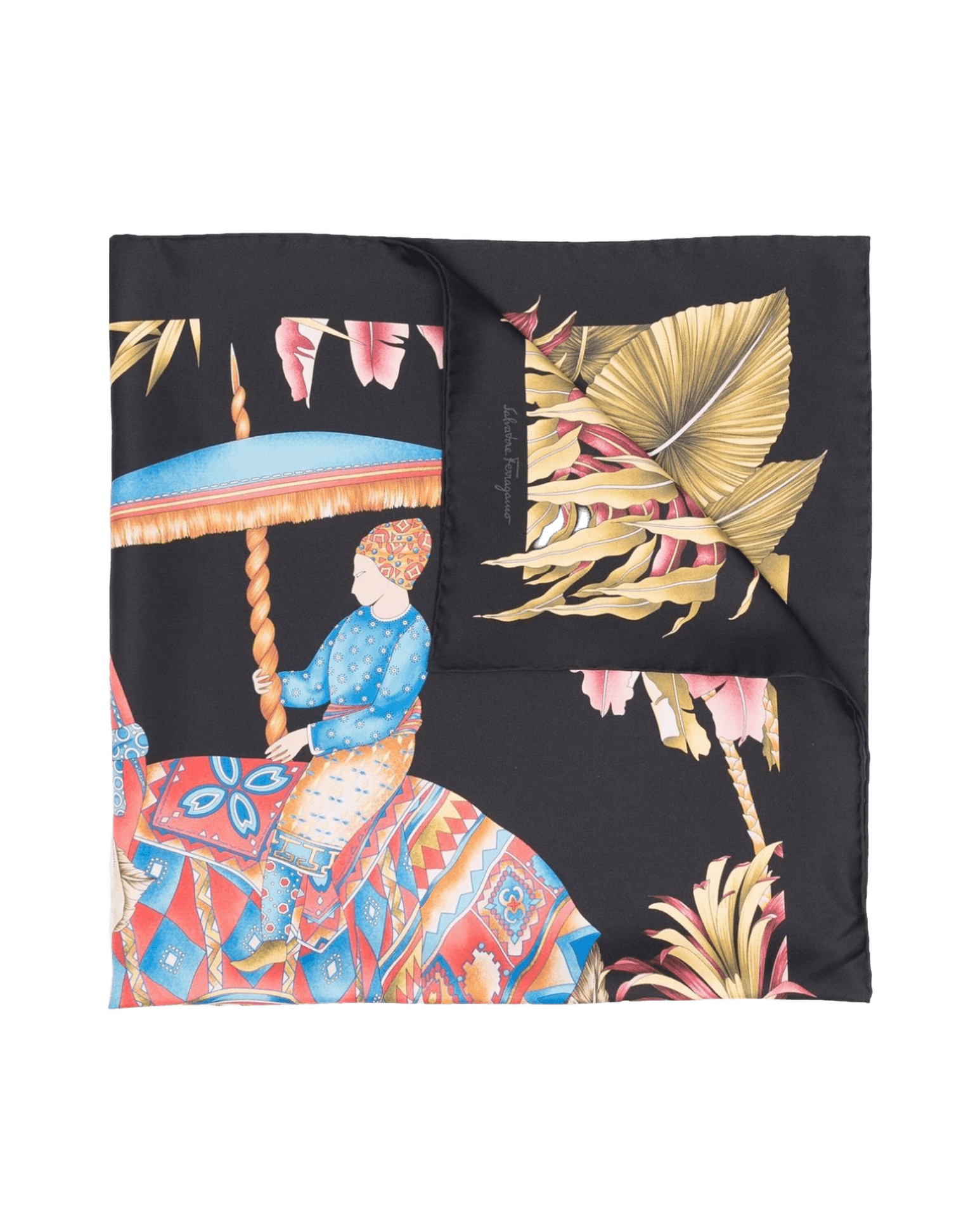 Salvatore Ferragamo Silk India Print Scarf Glam Steals