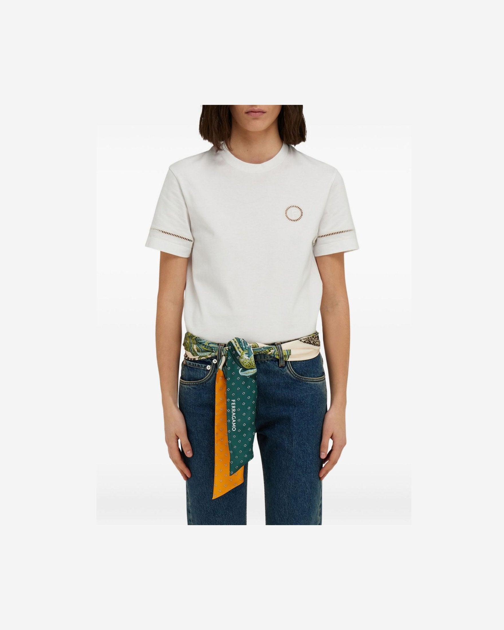 Salvatore Ferragamo Silk Madras Print Bandeau Glam Steals