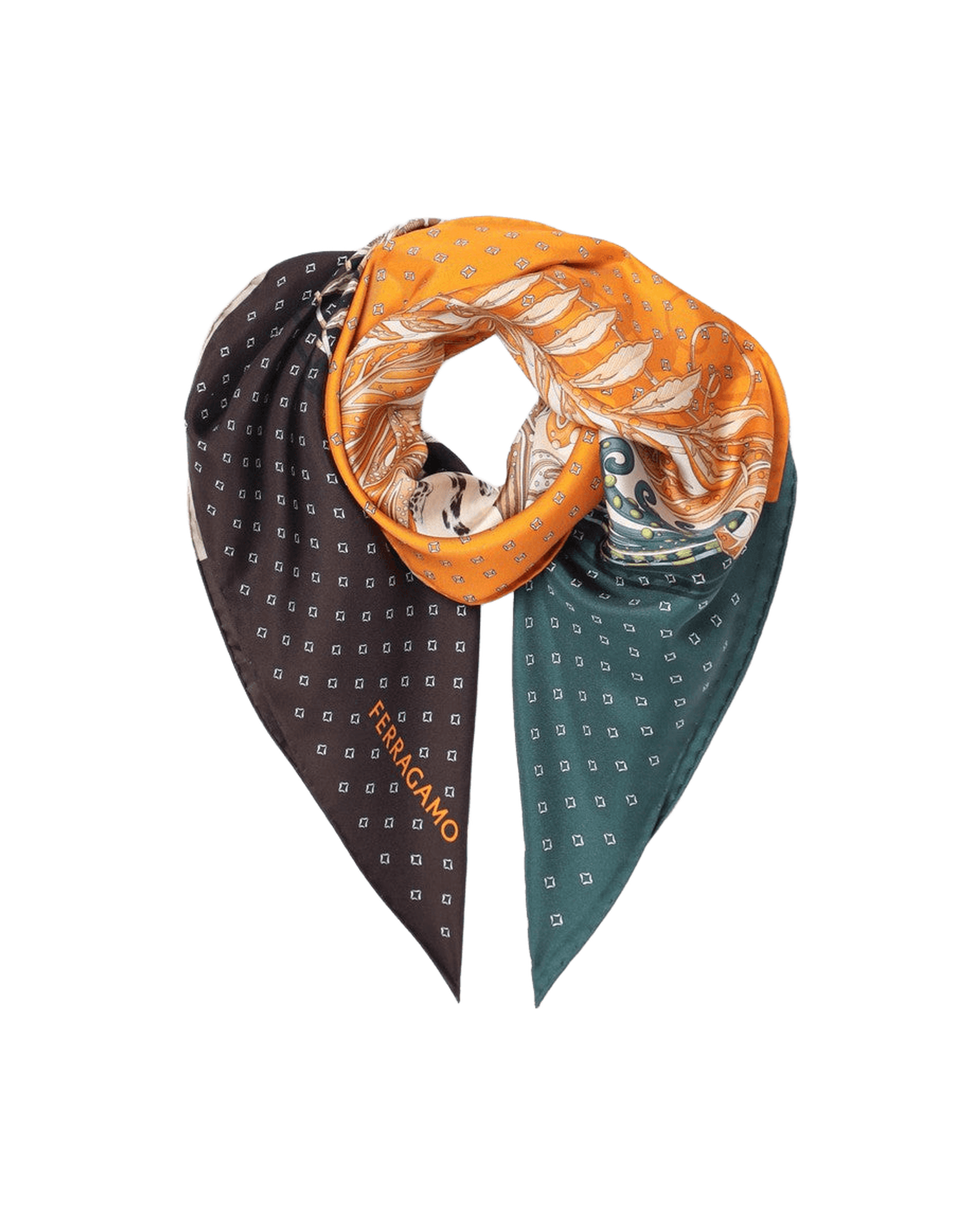 Salvatore Ferragamo Silk Scarf Madras Print Glam Steals
