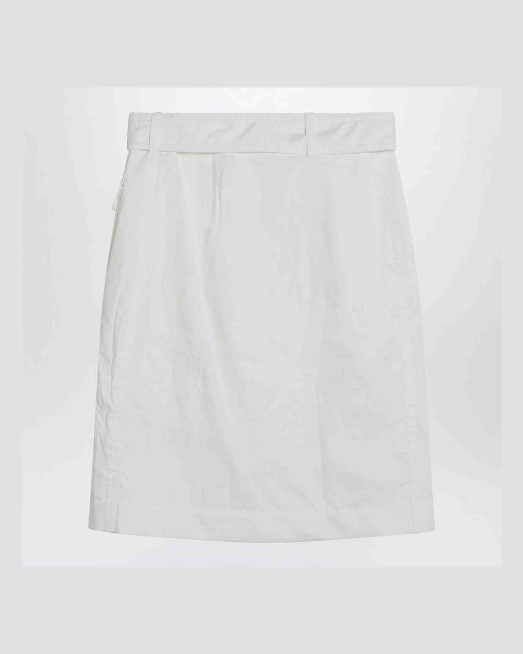 Salvatore Ferragamo White Cotton Wrap Skirt in Blend Glam Steals