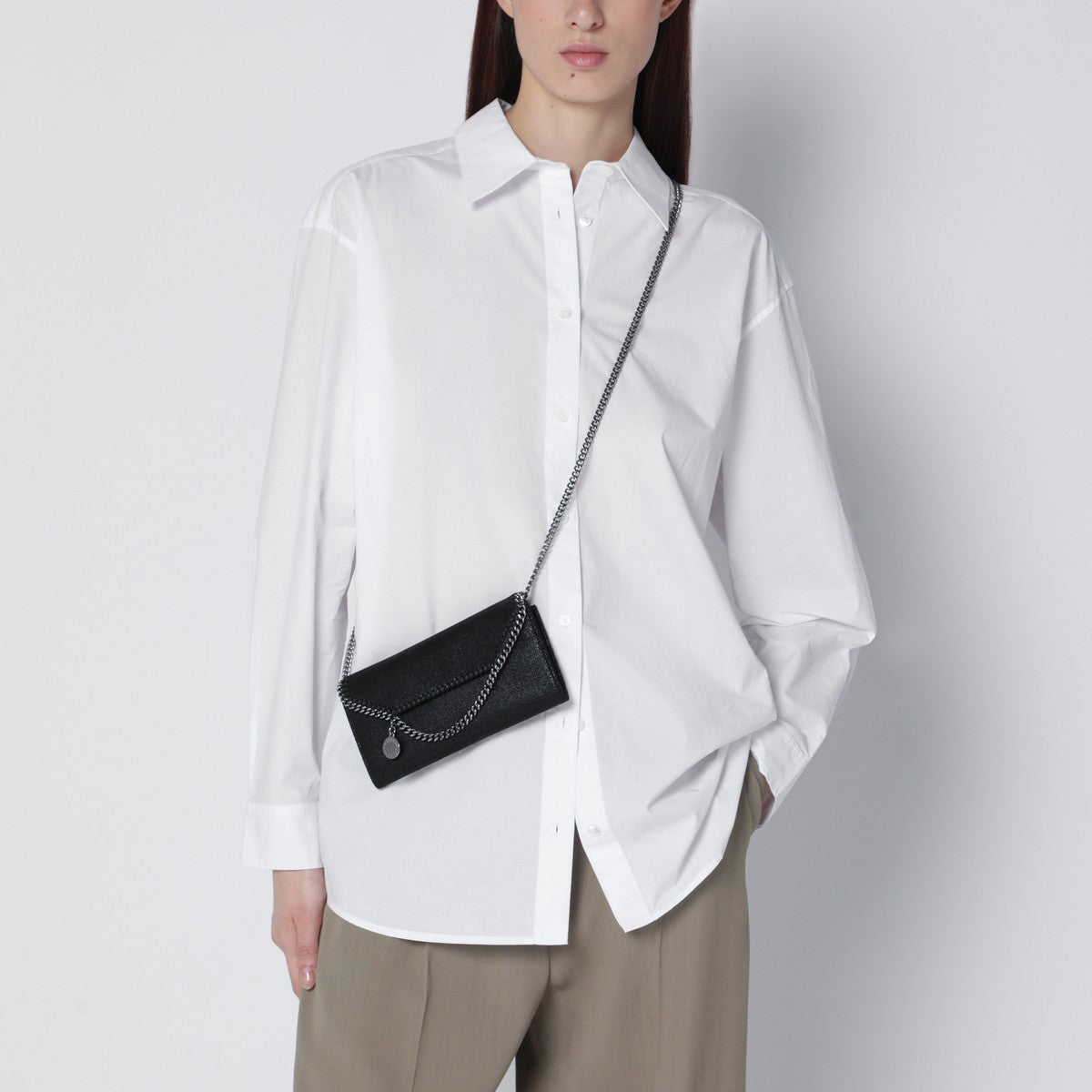 Stella Mccartney Black Falabella Crossbody Wallet Glam Steals