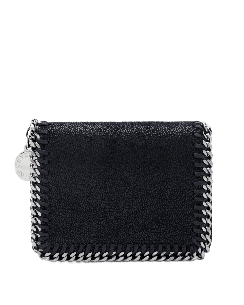 Stella Mccartney Black Falabella Flap Wallet Glam Steals