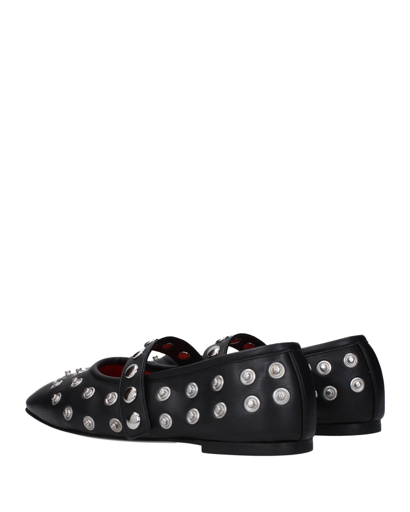 Stella Mccartney Black Leather Ballet Flats Glam Steals