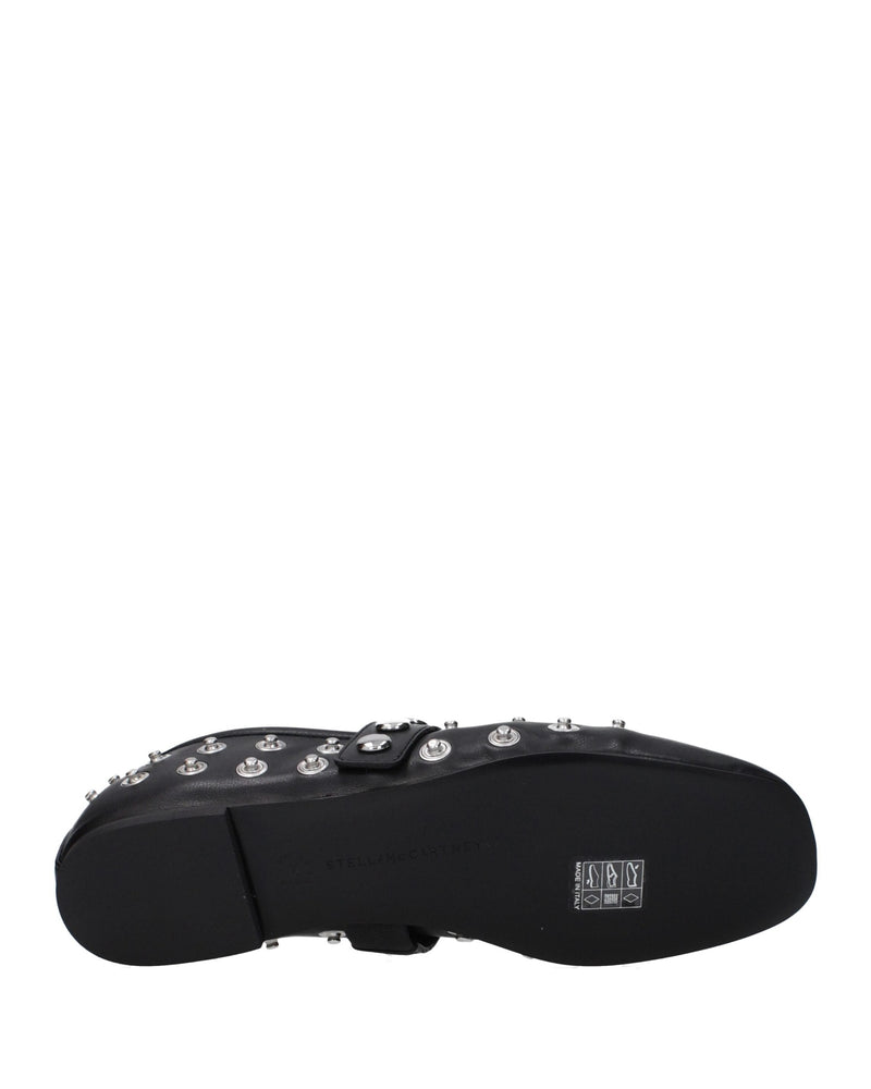 Stella Mccartney Black Leather Ballet Flats Glam Steals