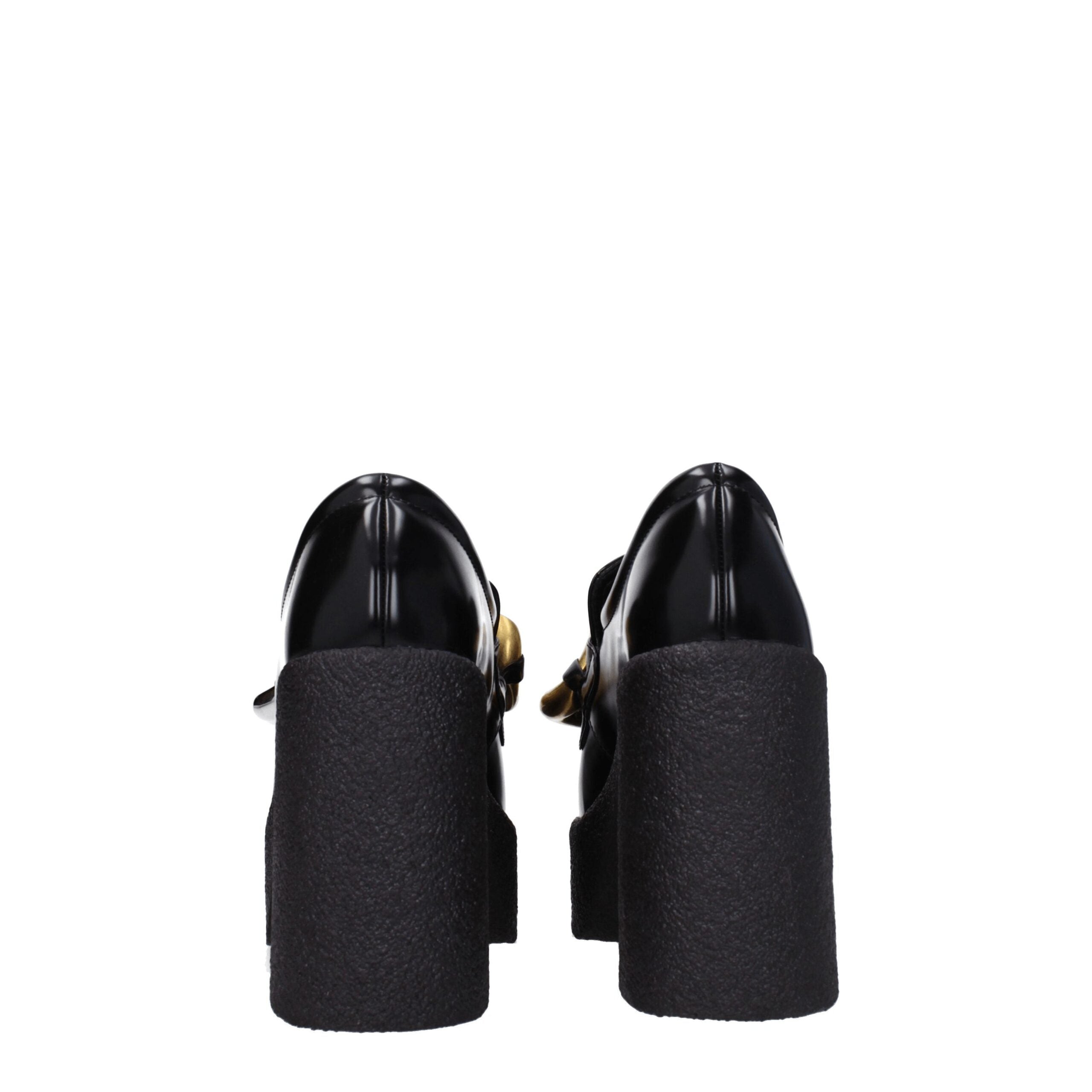 Stella Mccartney Black Leather Platform Loafers Glam Steals
