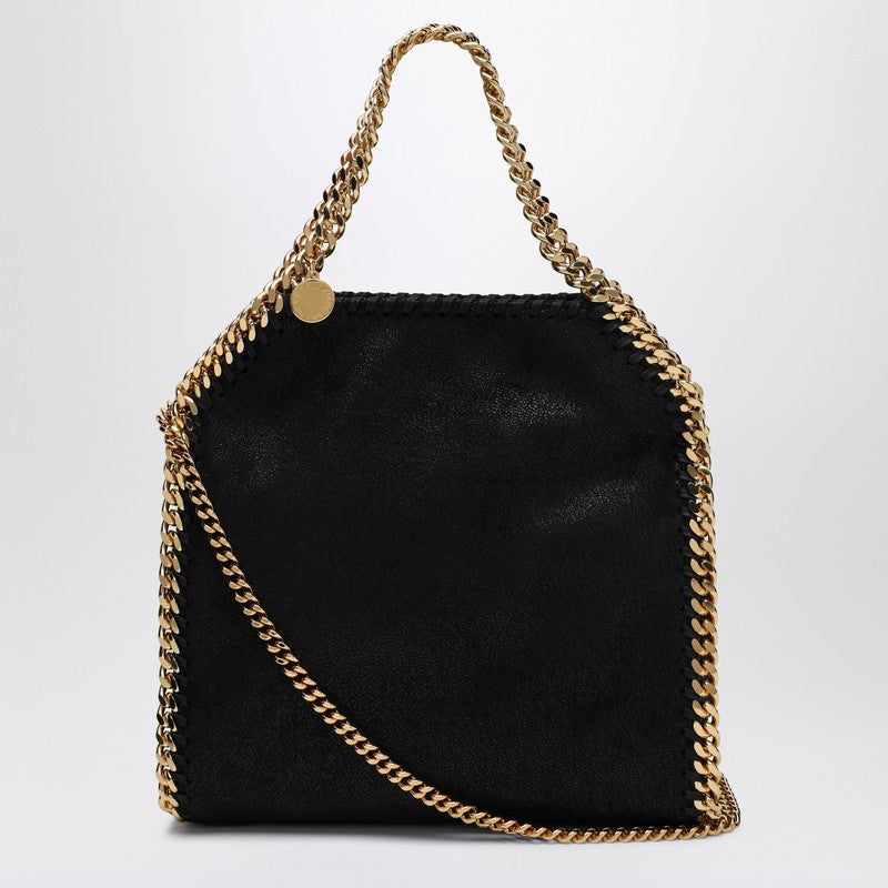 Stella Mccartney Black/gold Falabella Mini Tote Bag Glam Steals