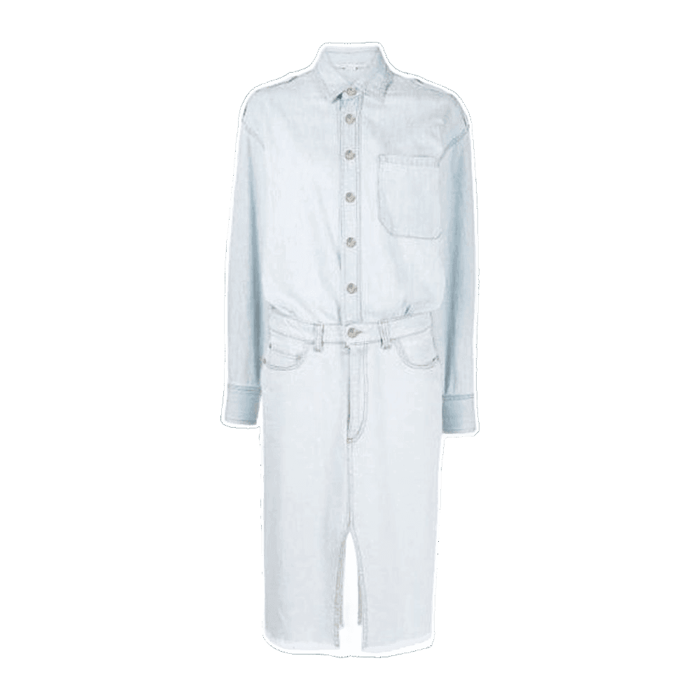 Stella Mccartney Blue Cotton Casual Dress Glam Steals