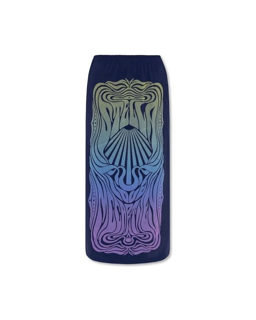 Stella Mccartney Blue Polyamide Midi Skirt