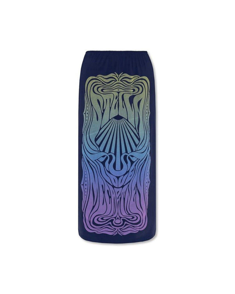 Stella Mccartney Blue Polyamide Midi Skirt Glam Steals