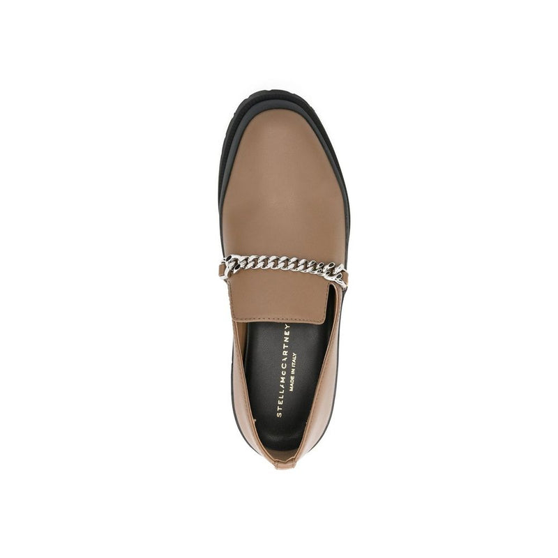 Stella Mccartney Brown Leather Vegan Slip On Loafers Glam Steals