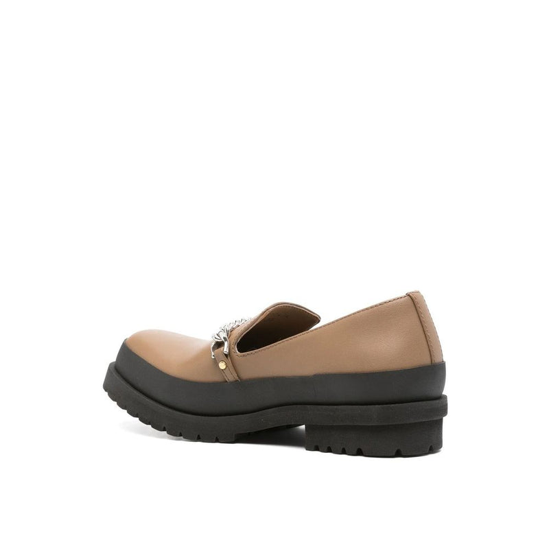 Stella Mccartney Brown Leather Vegan Slip On Loafers Glam Steals