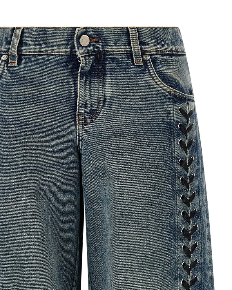 Stella Mccartney Lace Up Jeans Glam Steals