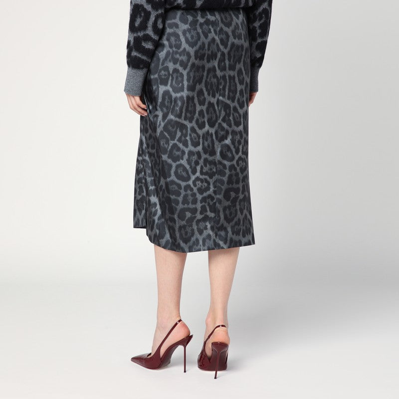 Stella Mccartney Leopard Midi Skirt with Knot Glam Steals