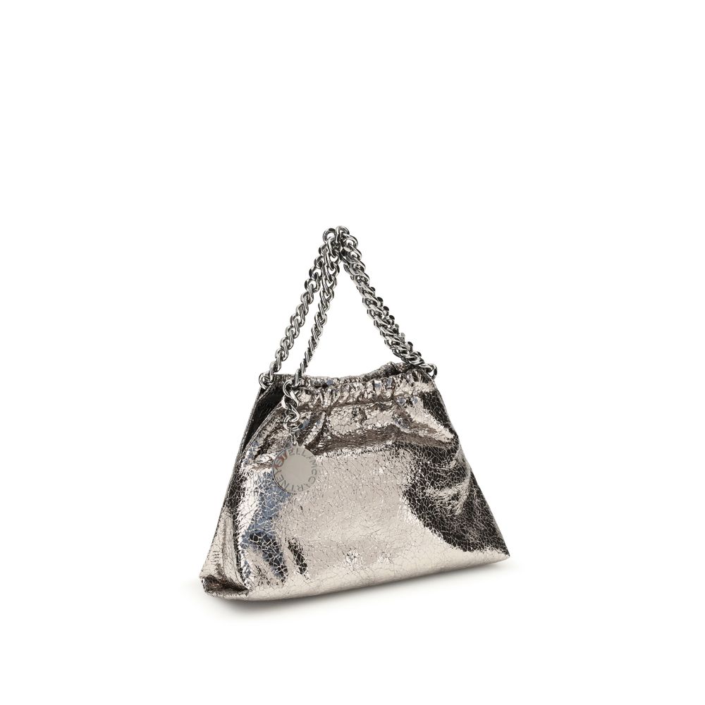 Stella Mccartney Metallic Crackle Effect Falabella Shoulder Bag Glam Steals
