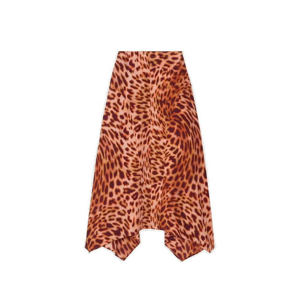 Stella Mccartney Orange Silk Midi Skirt Glam Steals