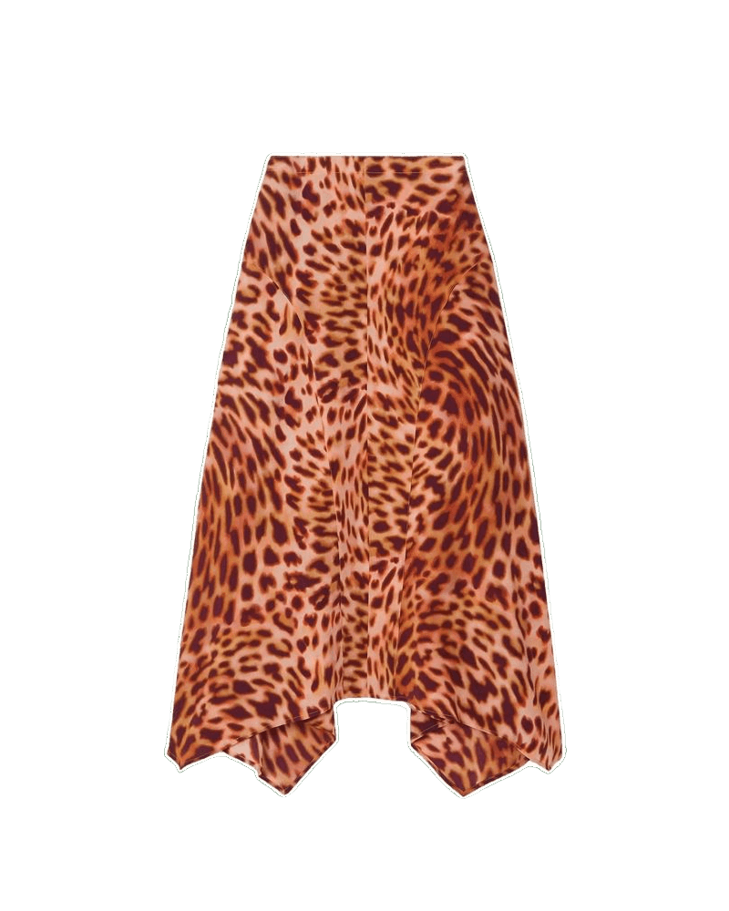 Stella Mccartney Orange Silk Midi Skirt Glam Steals