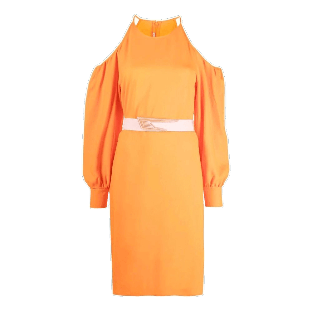 Stella Mccartney Orange Viscose Casual Dress Glam Steals