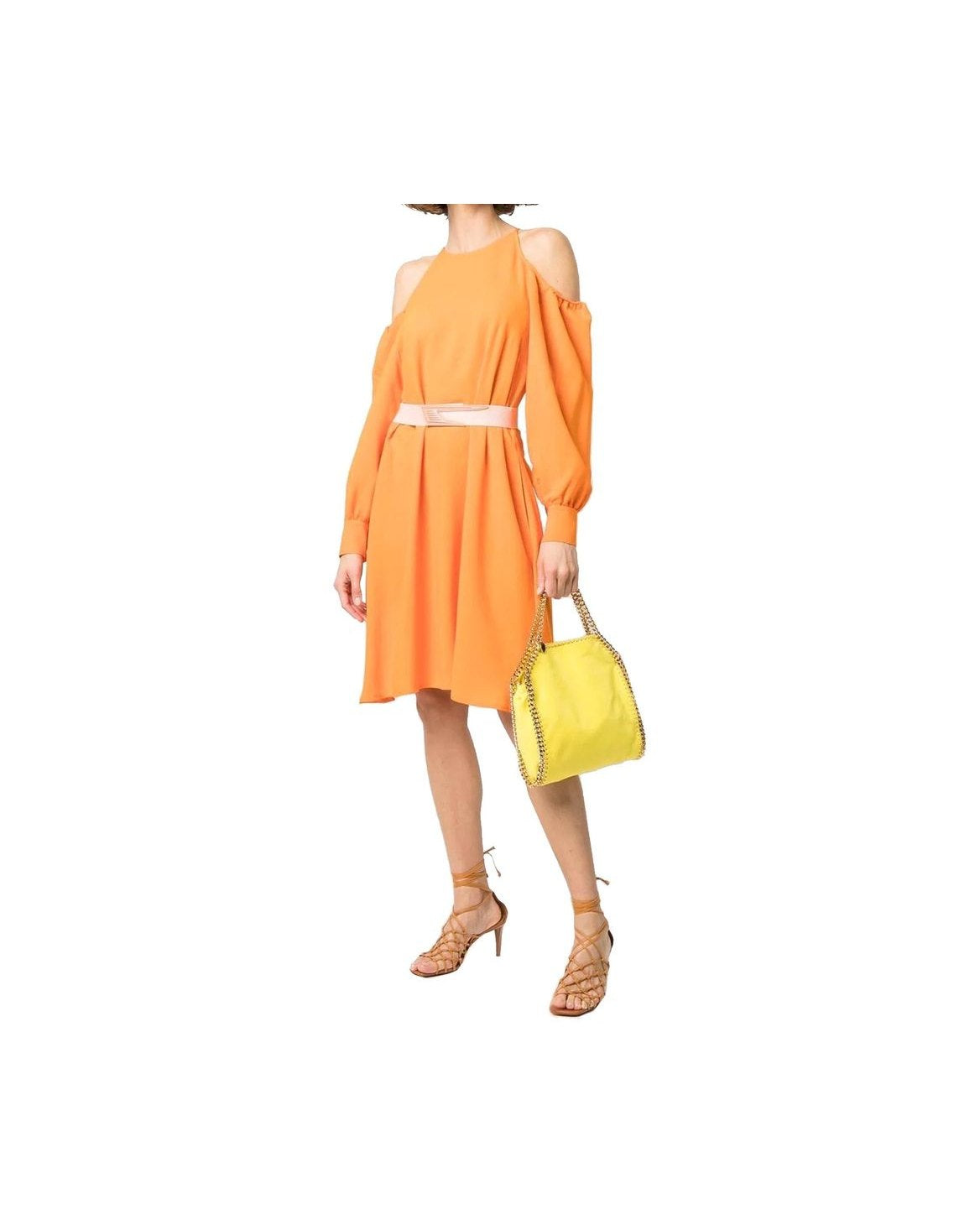 Stella Mccartney Orange Viscose Dress Glam Steals