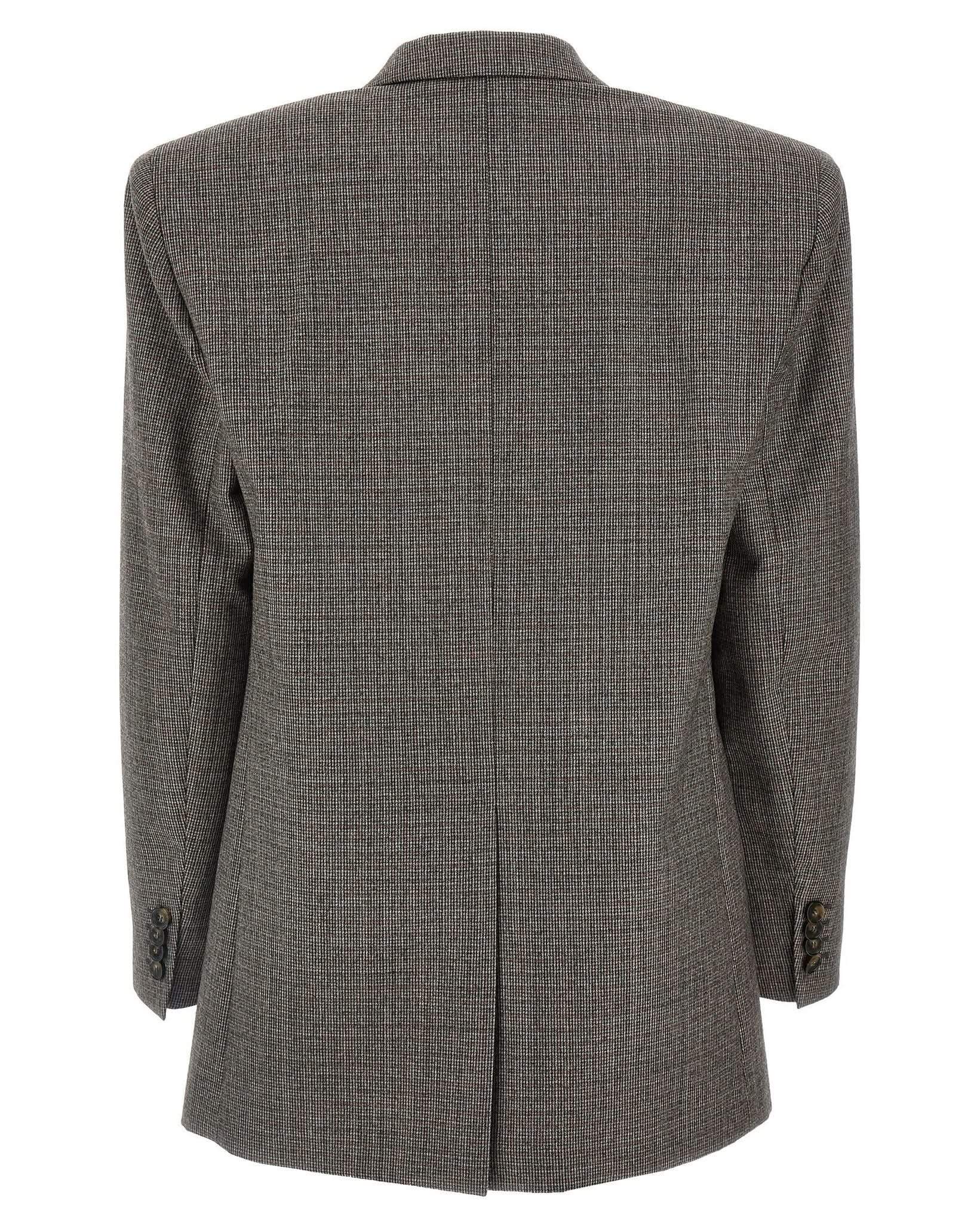 Stella Mccartney Single Breasted Micro Houndstooth Blazer Glam Steals