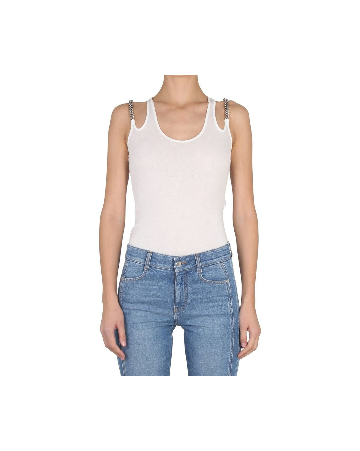 Stella Mccartney White Cotton Tank Top Glam Steals