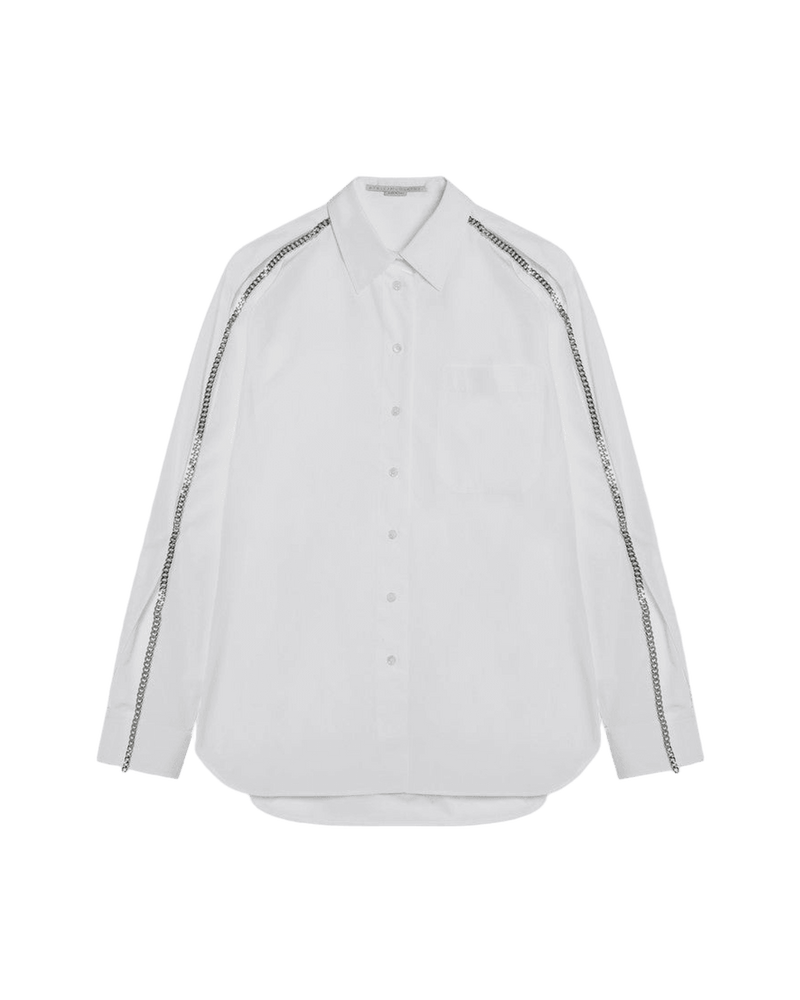 Stella Mccartney White Falabella Shirt With Chains Glam Steals