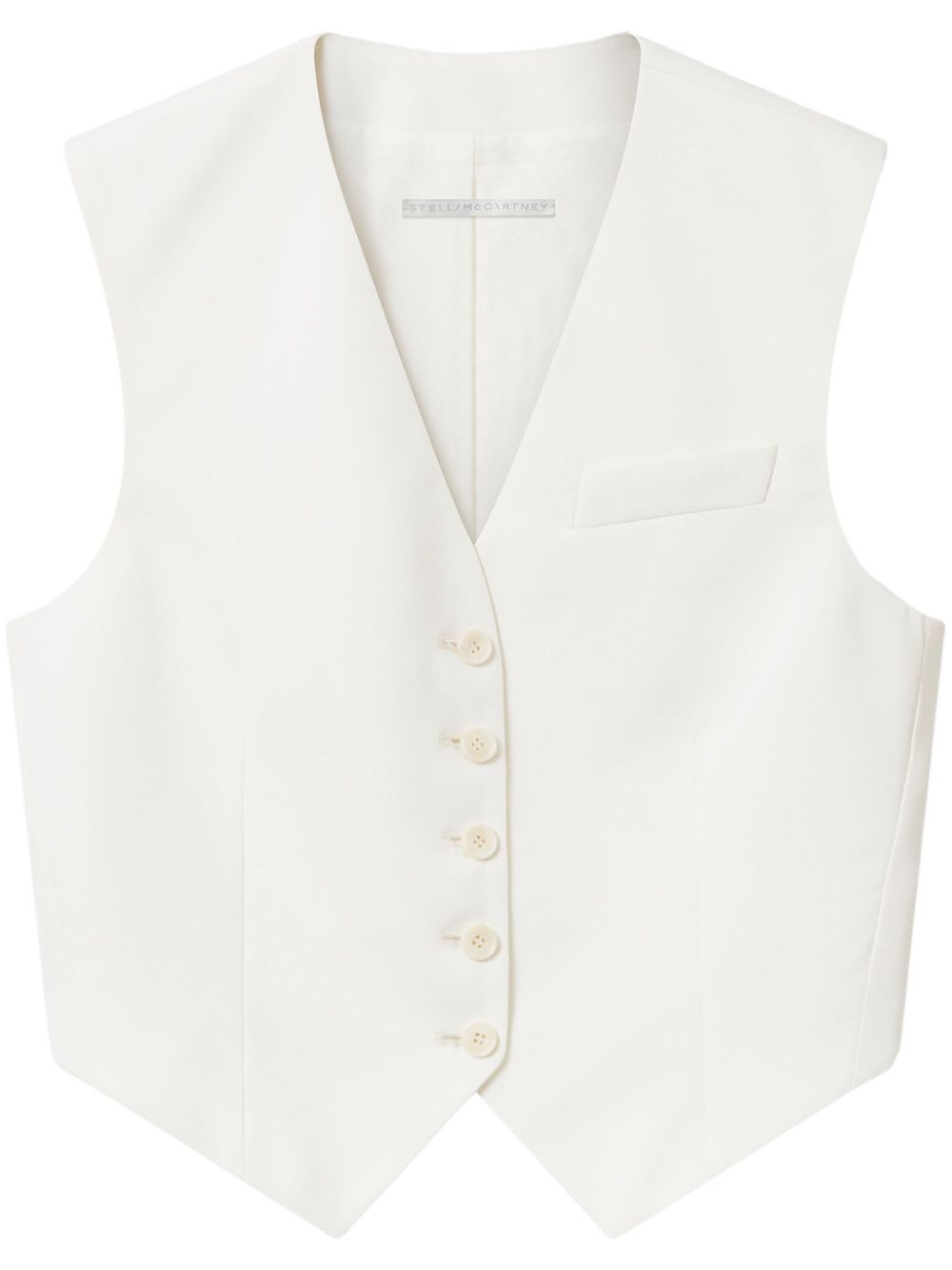 Stella Mccartney Wool Cropped Tailored Waistcoat Glam Steals
