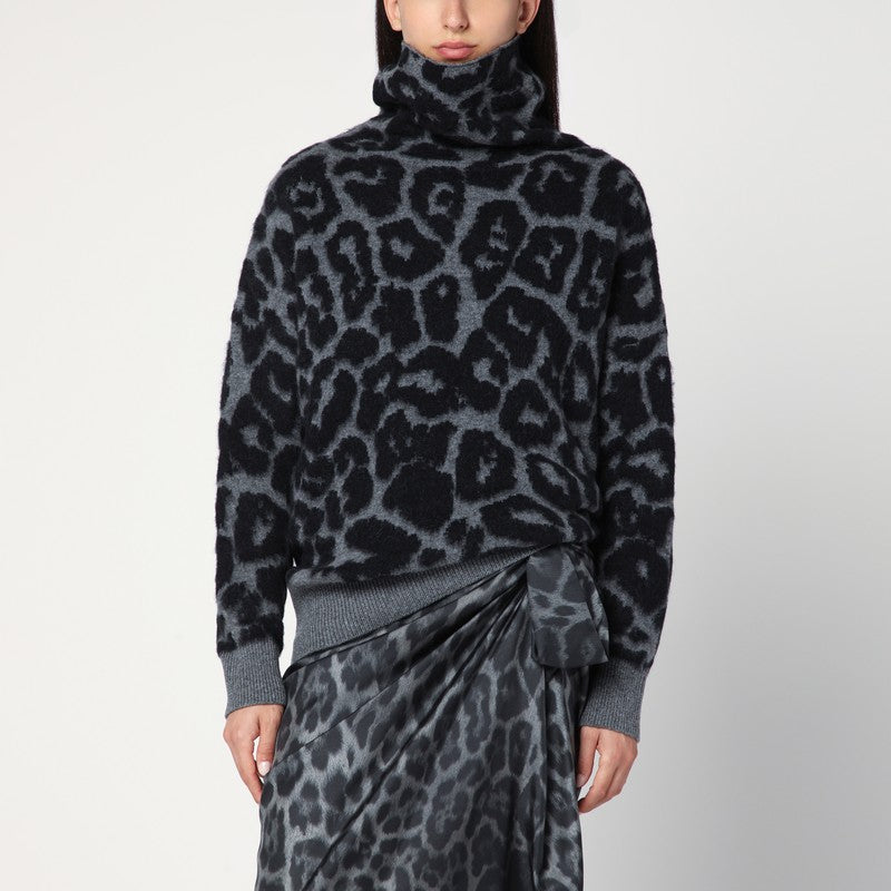 Stella Mccartney Wool Leopard Print Turtleneck Sweater Glam Steals