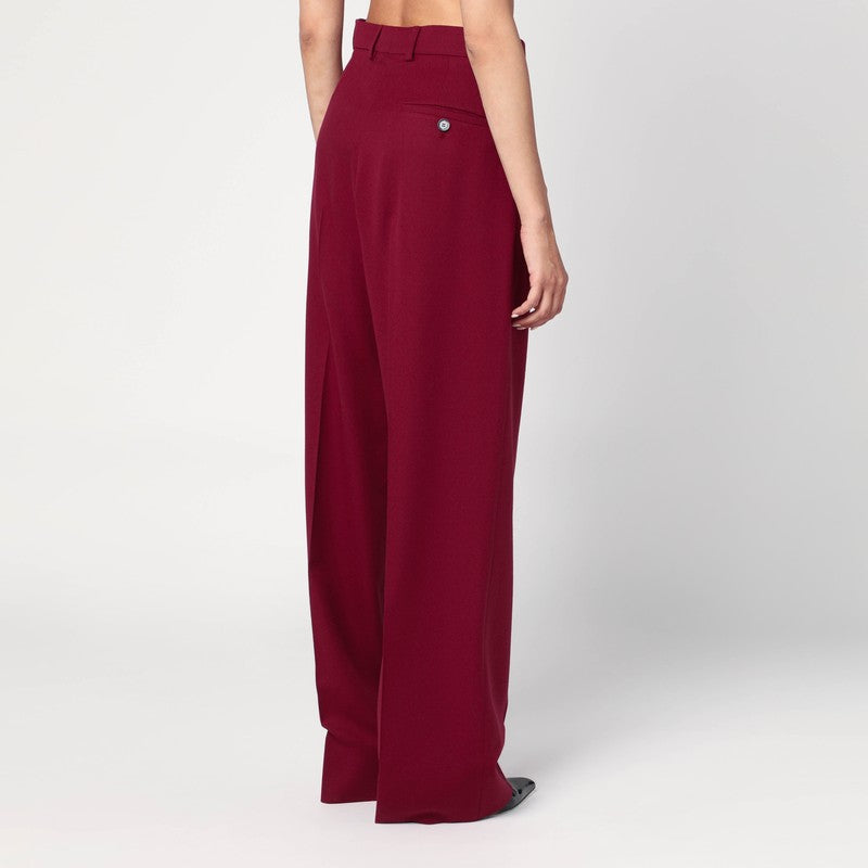 Stella Mccartney Wool Wide Jazzberry Colored Trouser Glam Steals