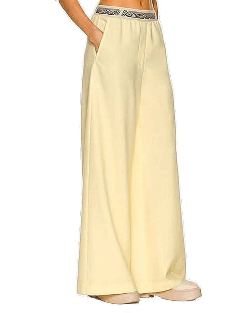 Stella Mccartney Yellow Wool Casual Pant Glam Steals