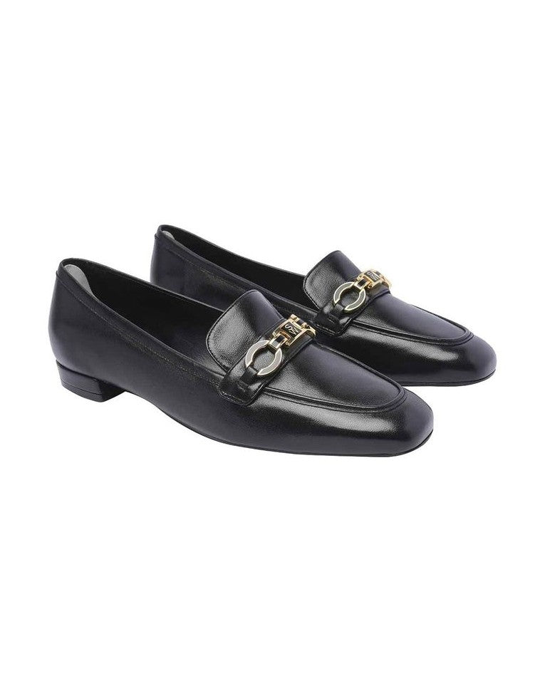 Stuart Weitzman Black Calfskin Slip On Loafers Glam Steals