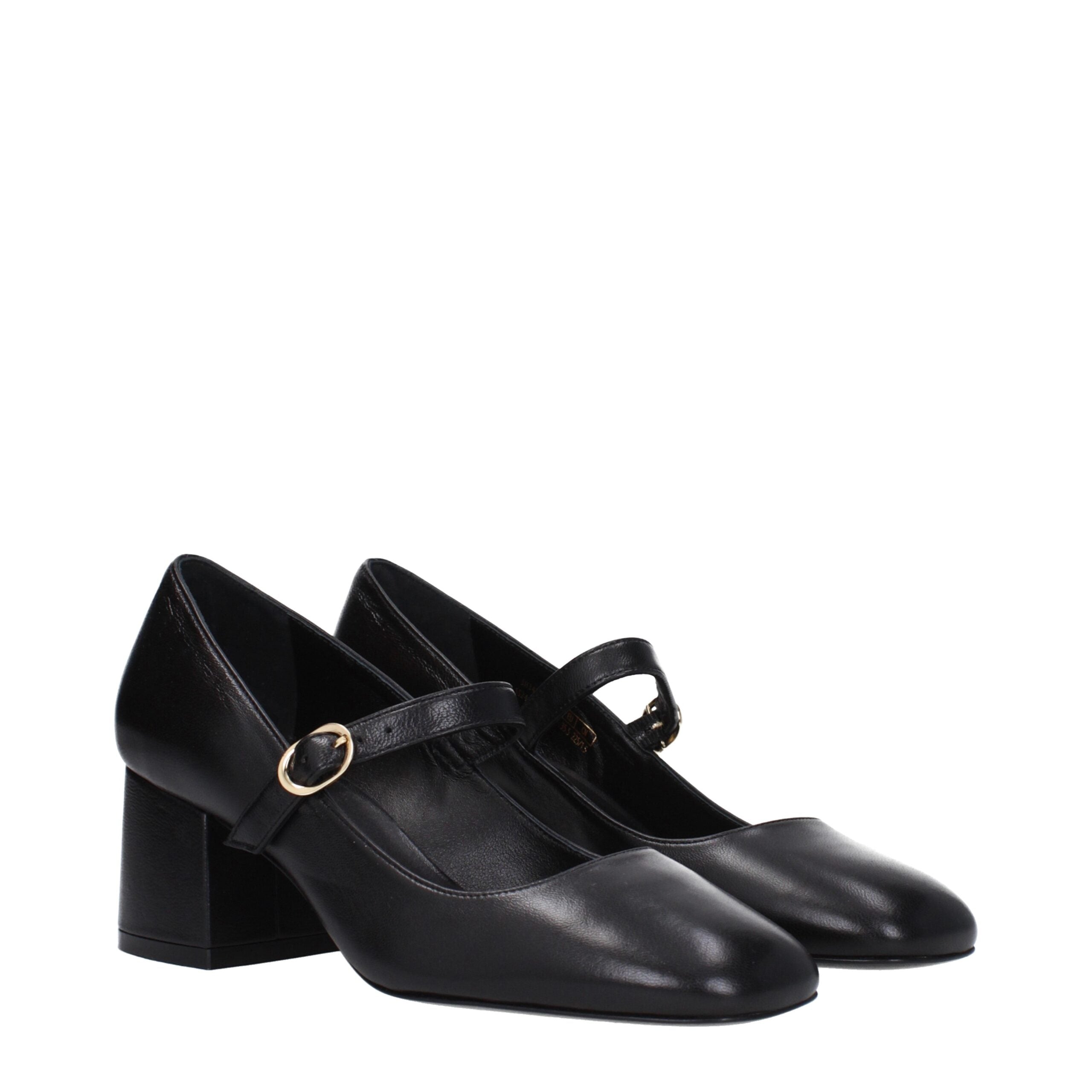 Stuart Weitzman Black Leather Mid Heel Pumps Glam Steals